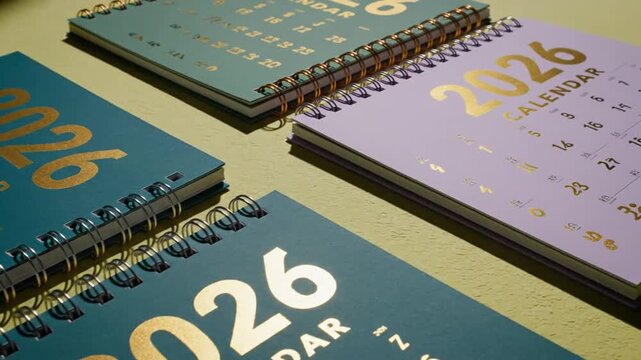 2026 Calendars on Table.