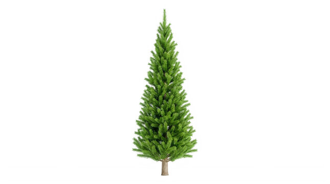 A small green pine tree isolated on transparent background for decoration