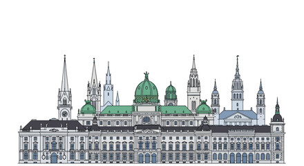 Fototapeta premium Historic Building Architecture City Hall.