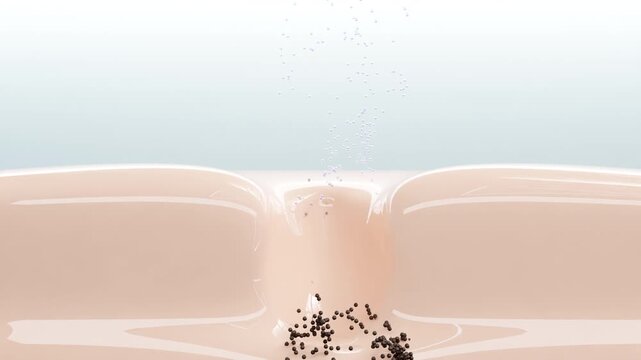 3D Animation of Deep Cleansing Removing Blackhead from Pore.