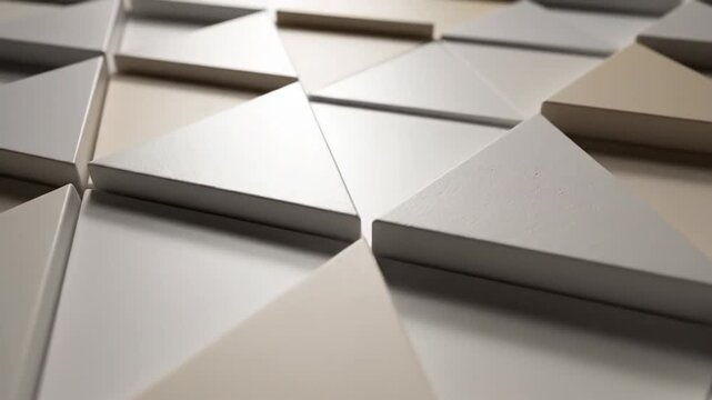 Abstract triangular tiles neutral tones geometric pattern background