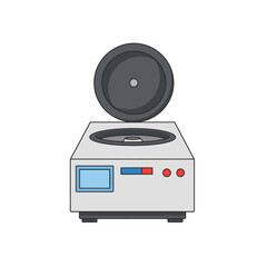 Fototapeta premium Centrifuge Machine with Open Lid and Controls.