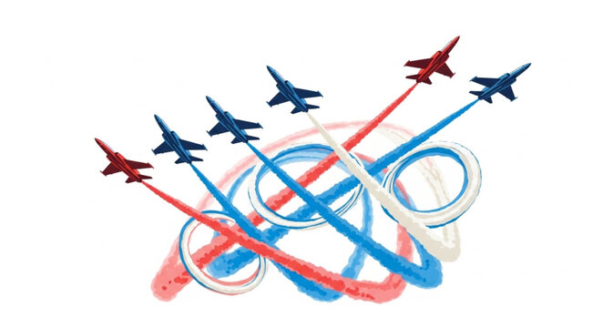 Fighter Jets in Formation Flying.