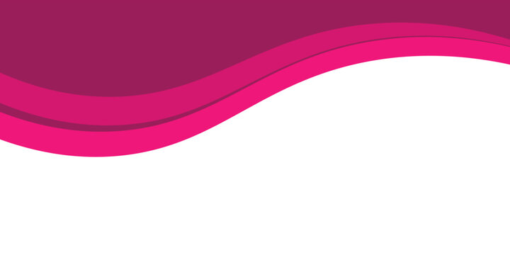 Curved pink and magenta wave background with white upper area for headline or logo; modern, minimal design ideal for banners,