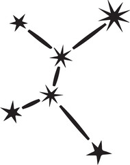 Fototapeta premium Vector constellation icon with 6 stars