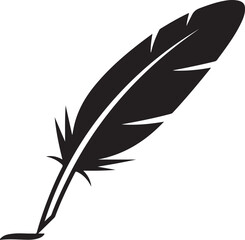 Obraz premium Black feather icon vector