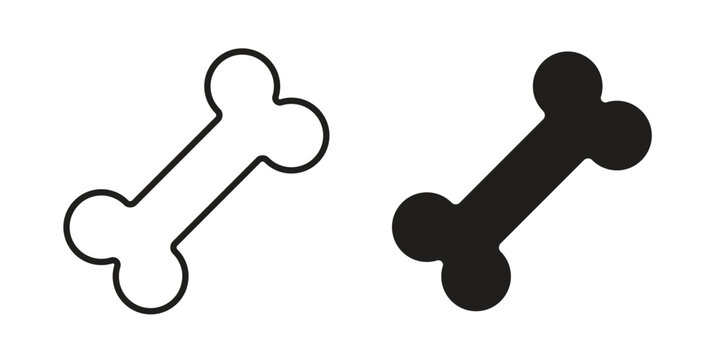 Bones icon. Vector linear icons. Editable stroke vector illustration