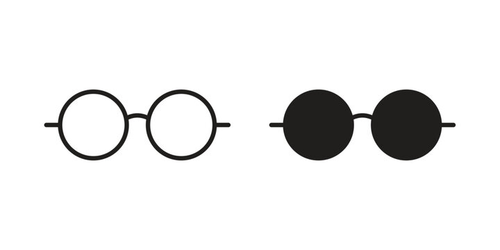 Eye glasses icon. Vector linear icons. Editable stroke vector illustration