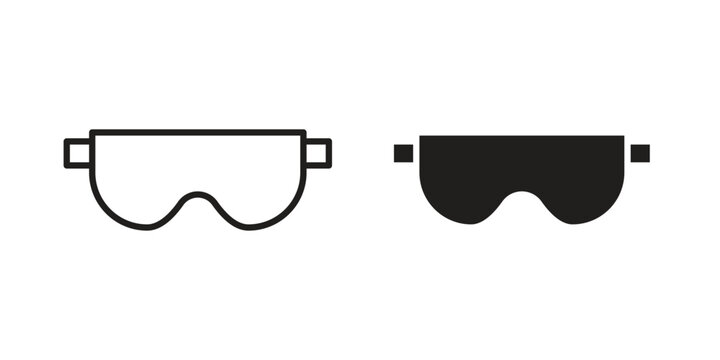 Eye mask icon. Vector linear icons. Editable stroke vector illustration