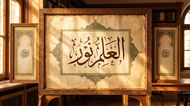 Arabic Calligraphy Artwork Religious Symbol.