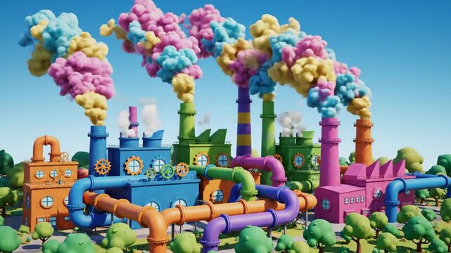 Colorful Toy Factory Production.