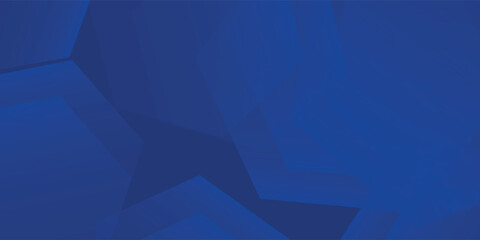 Obraz premium Modern abstract blue background with glowing geometric lines. Blue gradient hexagon shape design. Futuristic modern