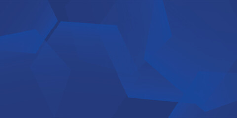 Obraz premium Modern abstract blue background with glowing geometric lines. Blue gradient hexagon shape design. Futuristic modern