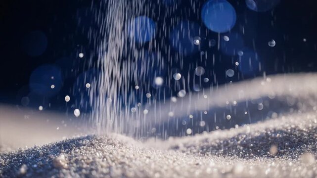 美しいボケ味を活かした砂のパーティクル映像