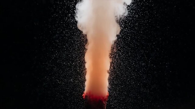 水滴が火種に衝突して蒸発する超スローモーション