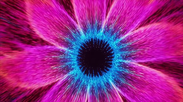 長時間露光のサイリウムのように軌跡を描く光の曼荼羅