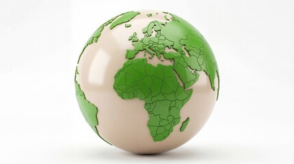 Obraz premium A detailed 3d rendered globe showing the continents of africa and europe with political borders
