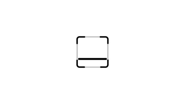 scanner icon animation isolated scanner shine icon animation .fingerprint biometric scanning animation. 4k video
