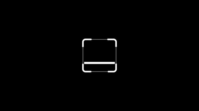 scanner icon animation isolated scanner shine icon animation .fingerprint biometric scanning animation. 4k video