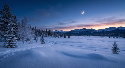Fototapeta premium snow field