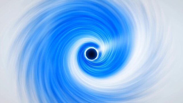 A swirling blue vortex with a dark center against a light gray background, conveying a sense of dynamic movement and energy.