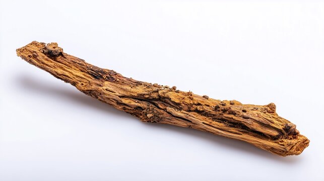 Limonia Acidissima bark isolated on white background