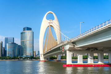 Liehe Bridge Guangzhou - Modern Cable-Stayed Bridge Over Pearl River © NguyenNhat