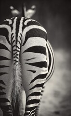 Fototapeta premium a close-up of the backside of an african zebra