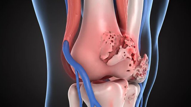 Osteoarthritis Knee Joint Bone Damage.
