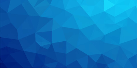 Fototapeta premium Abstract blue geometric triangle pattern background with modern digital design style