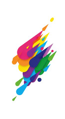 Obraz premium A colorful splatter of paint isolated on transparent background