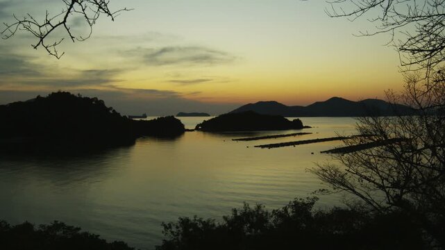瀬戸内海の夕日