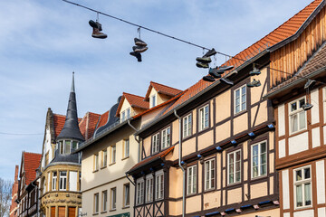Obraz premium Bilder aus der Welterbestadt Quedlinburg Harz Sachsen Anhalt