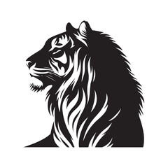 Fototapeta premium Majestic Tiger Vector Silhouette Symbol Illustration Design Concept Idea