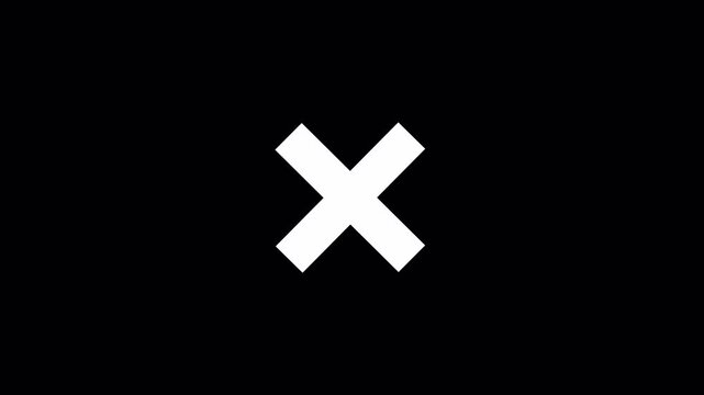  Animated cross Mark Icon on Transparent Background for Error Failure and Access Denied Concepts 4K Alpha Channel