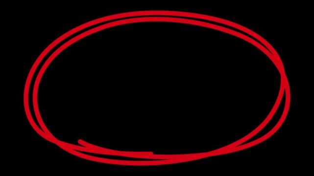 Red Circle Highlight with Blinking Animation | Attention and Emphasis Motion Graphic
