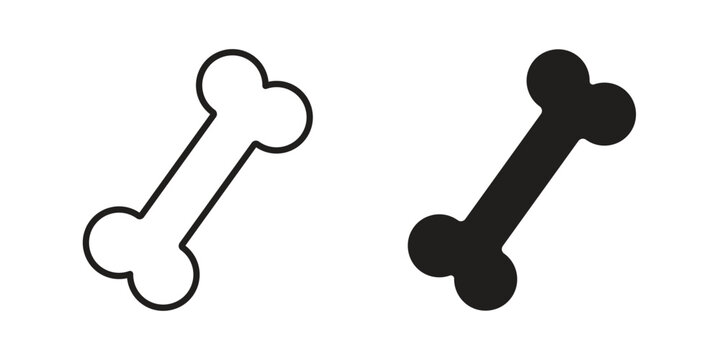 Bones icon for mobile application, button and website design.