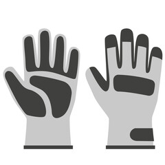 Obraz premium Gray work gloves for labor day, safety equipment, worker protection, construction sites, skilled trades, professional gear, and hand safety.