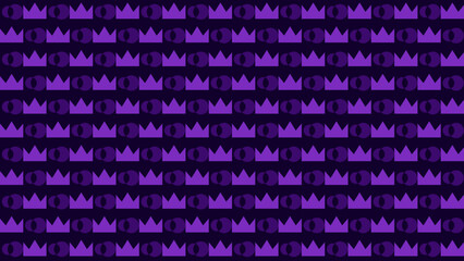 Obraz premium Repeating Purple Crown Pattern on Dark Background vector background