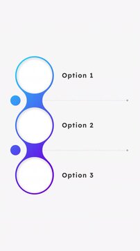 Business proposal infographic 3 steps template animation. Product comparison. Sequence options HD video. Animated blank diagram visualization. Process layout empty design element. Motion graphics