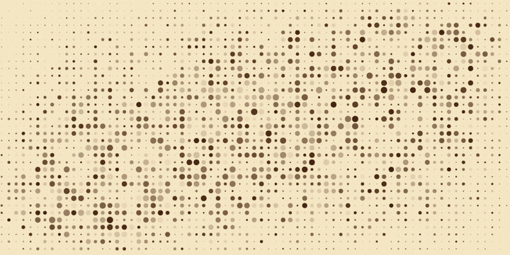 Abstract background with elegant soft cream and pale yellow pop art halftone dot pattern eps10