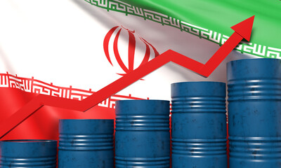 iran iranian flag waving war crisis crude oil trade gasoline diesel patrol barrel energy conflict...