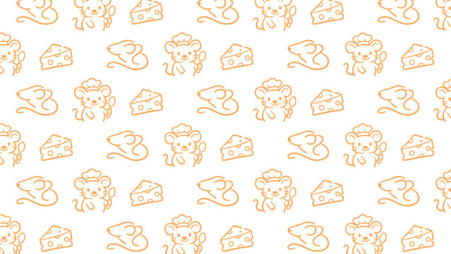 Mouse vector cheese pattern 