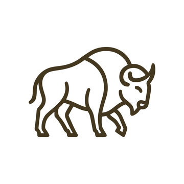 Line Art Bull Logo