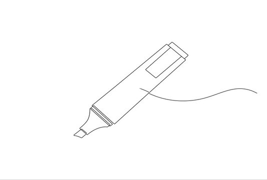 pen continuous one line drawing video, Ball pen continuous one line drawing minimalist office writing outline vector illustration, minimalist outline vector design..