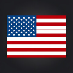 American Flag Illustration with Stars and Stripes