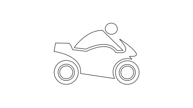 Motorcycle Transportation and Two Wheel Vehicle Travel Concept Whiteboard Style Animation