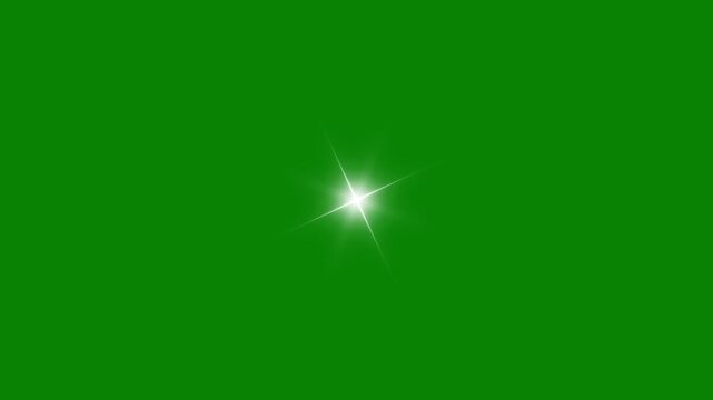 Glitter fairy sparkle blinking stars animation, white cartoon, flat, vector, doodles style stars blinking retro vector stars and starry night sky, festival starry sky overlay on green screen. 4K