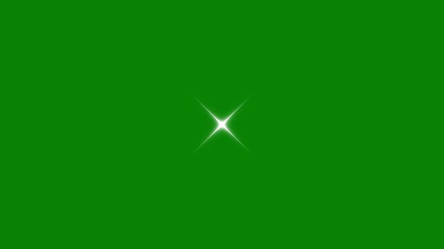 Twinkling star sparkle animation, glowing white doodle stars on green screen, fast glitter light motion, magic sparkles, flat vector cartoon star, shining festive overlay, retro blinking effects 4K