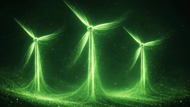 Green Energy Transition Wind Turbines Symbolizing Sustainability, Innovation, and Clean Renewable Energy for Brighter Future